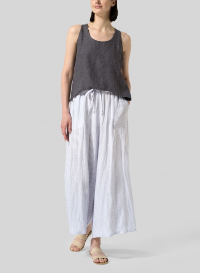 Linen Cropped Tank Top