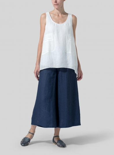 Linen Double Pocketed Tank