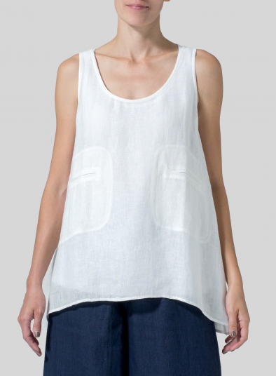 Linen Double Pocketed Tank