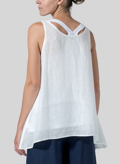 Linen Double Pocketed Tank