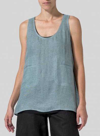 Linen Double Pocketed Tank