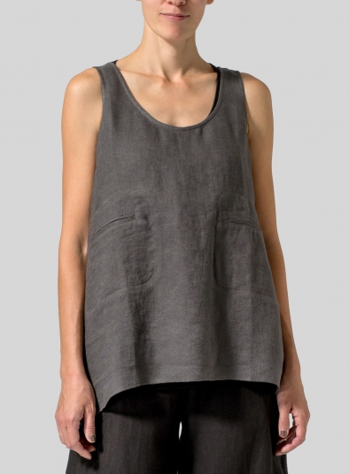 Linen Double Pocketed Tank