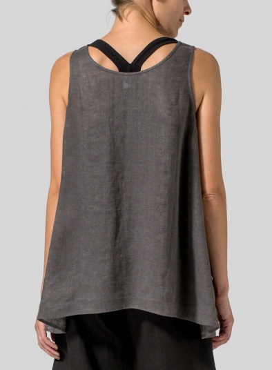 Linen Double Pocketed Tank