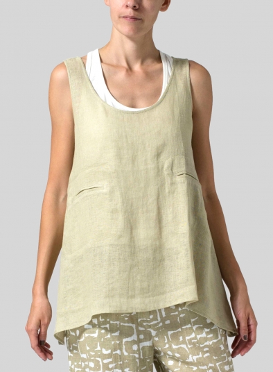 Linen Double Pocketed Tank