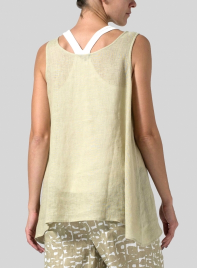 Linen Double Pocketed Tank