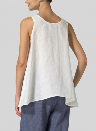 Linen A-line Double Pocketed Tank