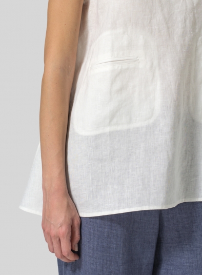 Linen A-line Double Pocketed Tank