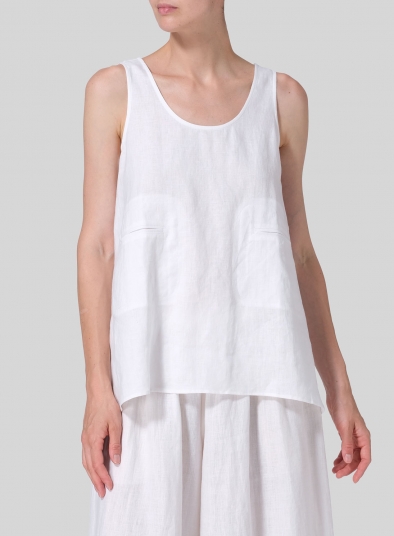 Linen A-line Double Pocketed Tank