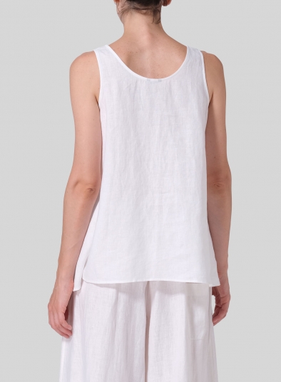 Linen A-line Double Pocketed Tank
