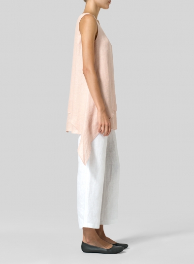 Linen Sleeveless Layered Lightweight Top