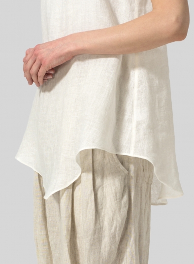 Lightweight linen Gauze Vest