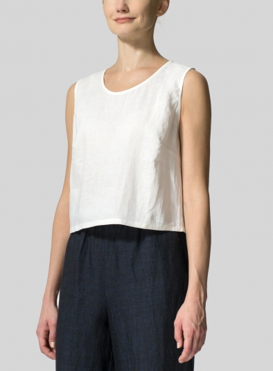 Linen Boxy Top