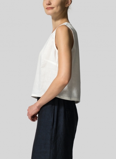 Linen Boxy Top