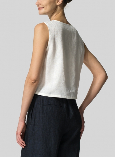 Linen Boxy Top