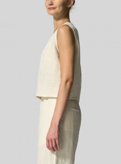 Linen Boxy Top