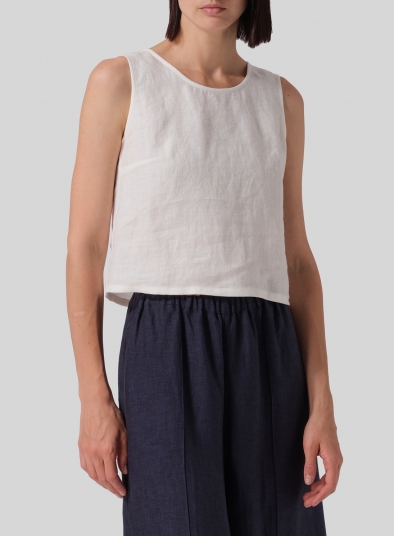 Linen Boxy Top