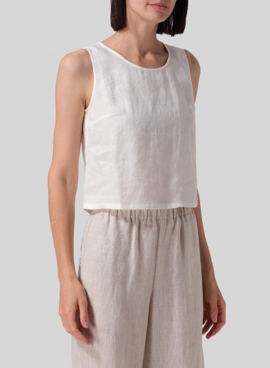 Linen Boxy Top