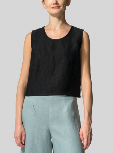 Linen Boxy Twill Top