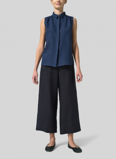 Linen Classic Sleeveless Top