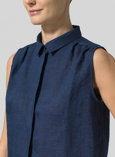 Linen Classic Sleeveless Top