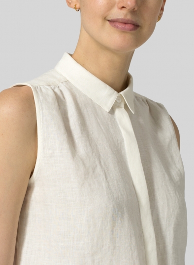 Linen Classic Sleeveless Top