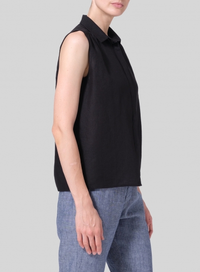 Linen Classic Sleeveless Top