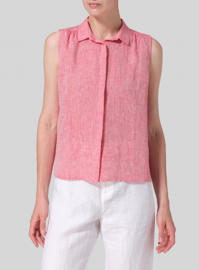 Linen Classic Sleeveless Top