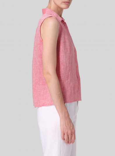 Linen Classic Sleeveless Top