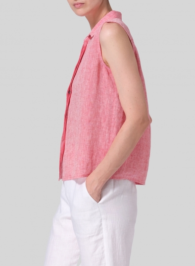 Linen Classic Sleeveless Top