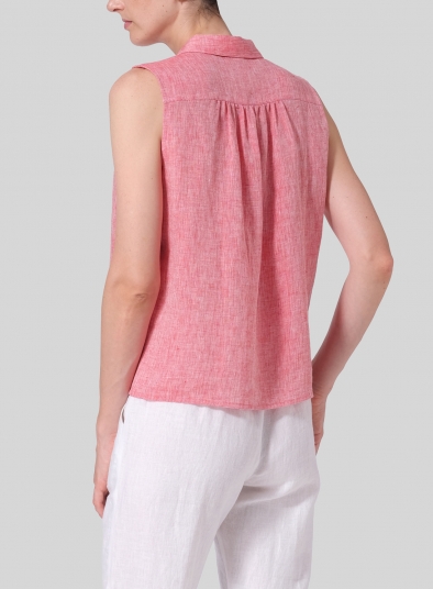 Linen Classic Sleeveless Top