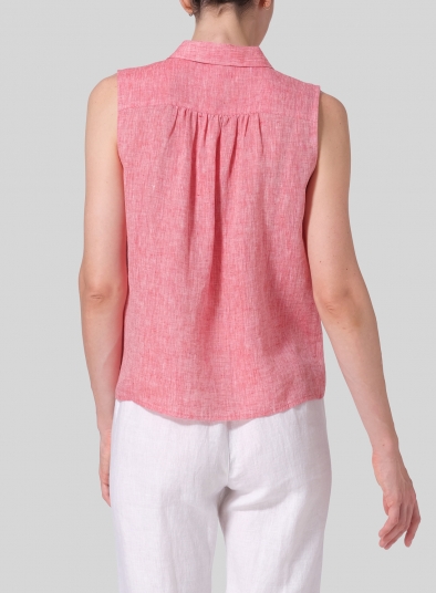 Linen Classic Sleeveless Top