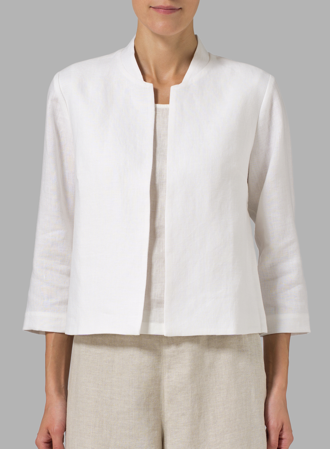 Linen Crop Blazer