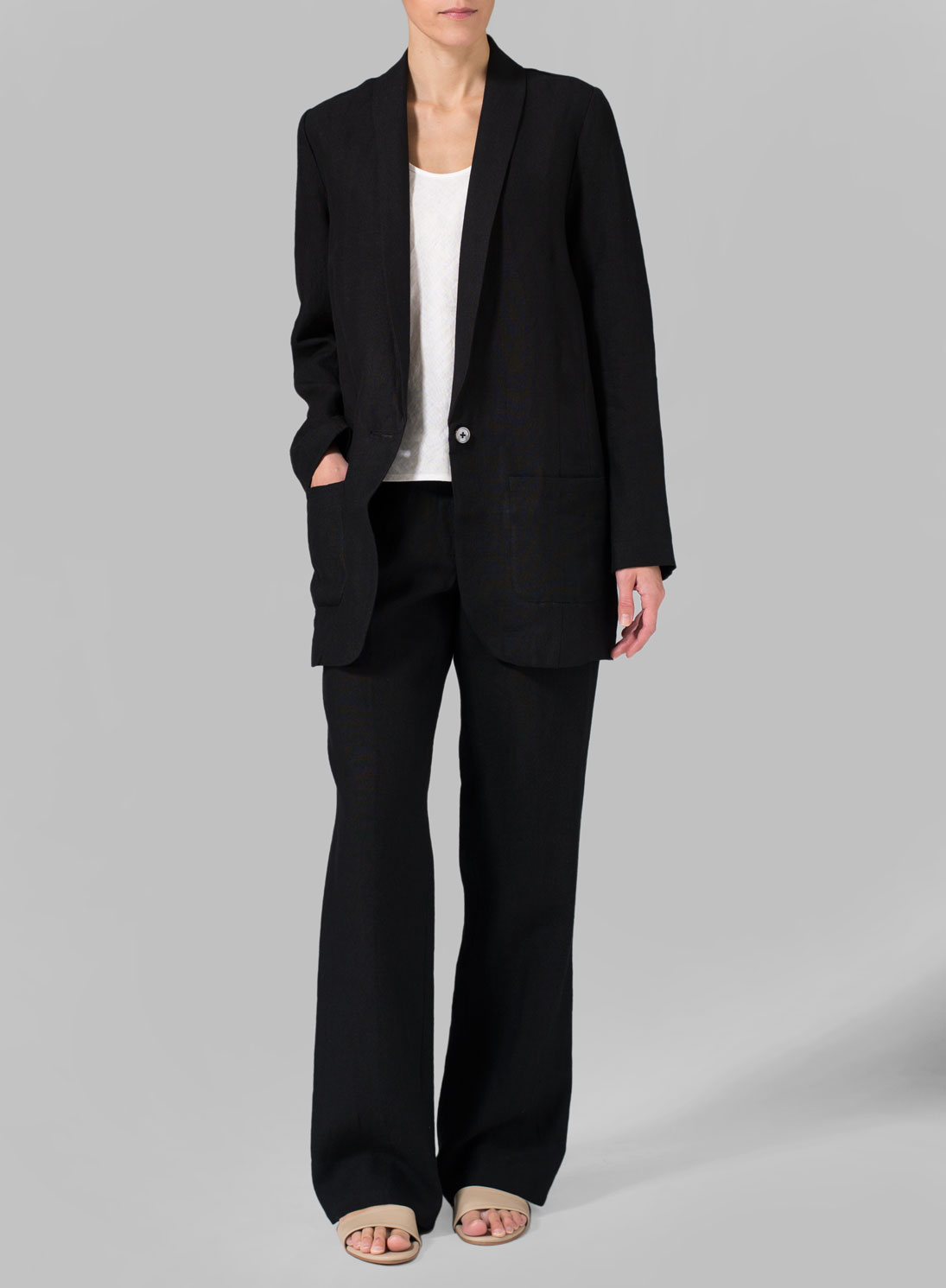 Linen Long Sleeve Jacket