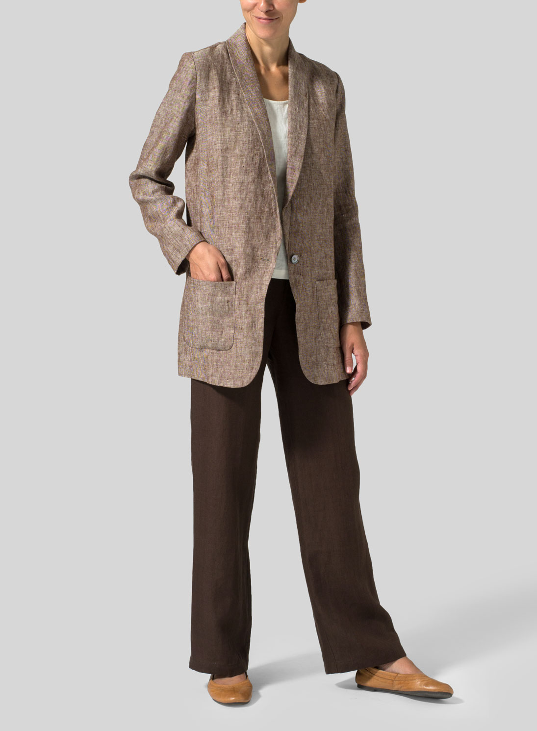 Linen Long Sleeve Jacket