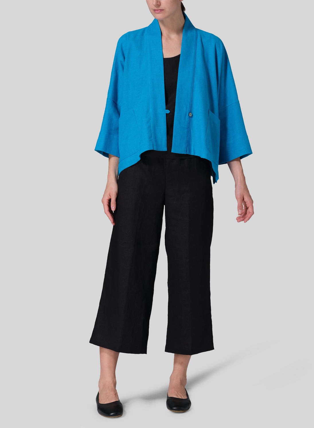 Heavy Linen Oversized Kimono Jacket