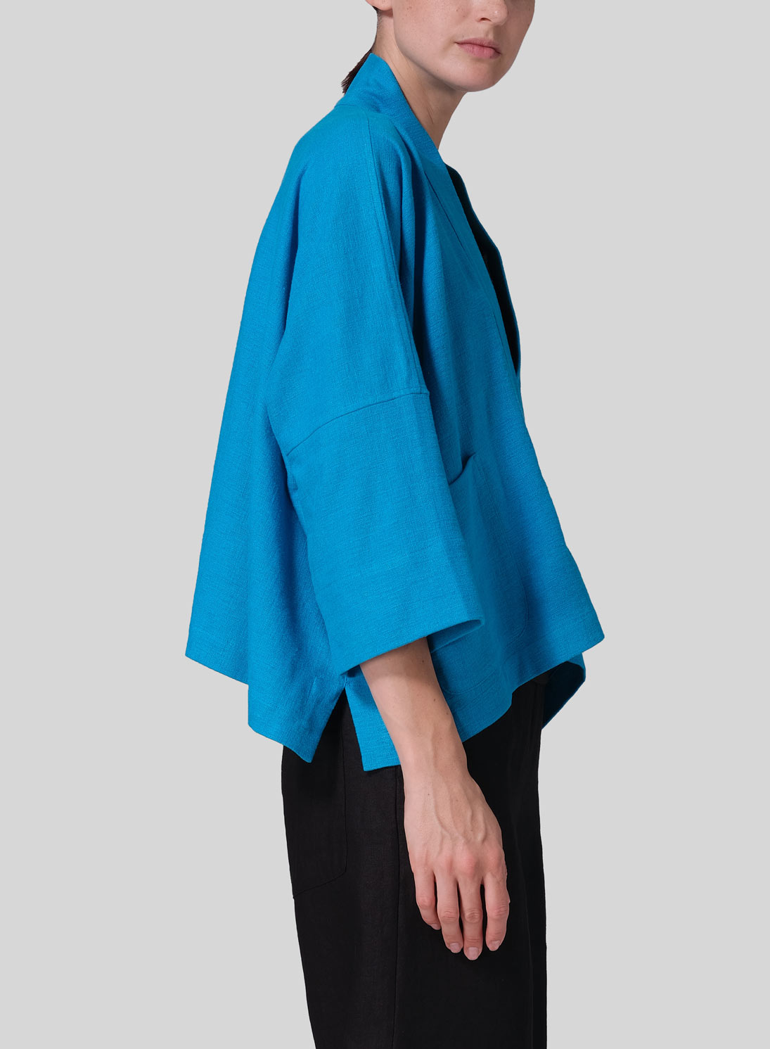 Heavy Linen Oversized Kimono Jacket
