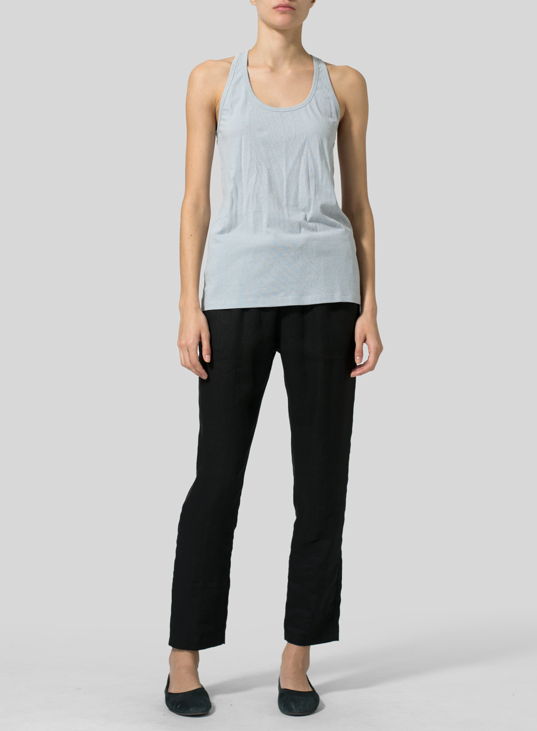 Women's Sleeveless Racerback Crop Top - Premium Cotton Camisole Tank For Casual Wear
