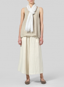 Linen Soft White Scarf