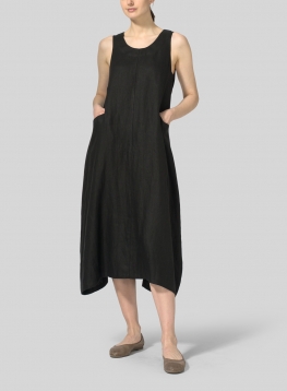 Lightweight Linen Sleeveless Long Dress