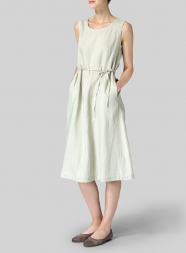 Linen A Line Dresses 2026.Linen A-Line Dress