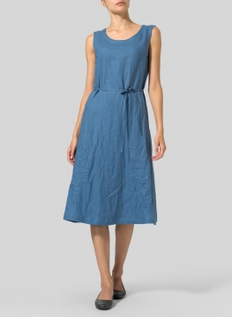 Linen A-Line Dress 