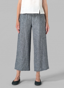 Linen Relaxed Crop Pants