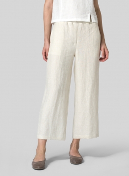 Linen Relaxed Crop Pants