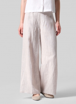 Linen Slim A-Shape Extra Long Pants