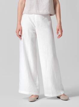 Linen Slim A-Shape Extra Long Pants