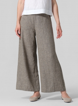 Linen Slim A-Shape Long Pants