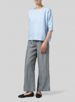 Linen Scoop Neck Top