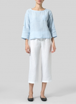 Linen Boxy Blouse