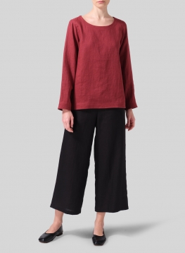 Linen Handmade Knot Top