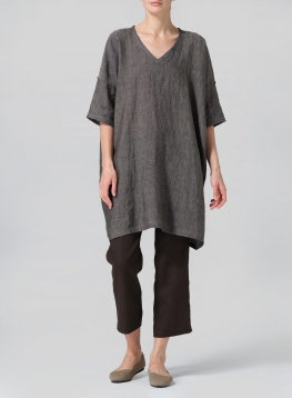Linen Wide A-line Tunic